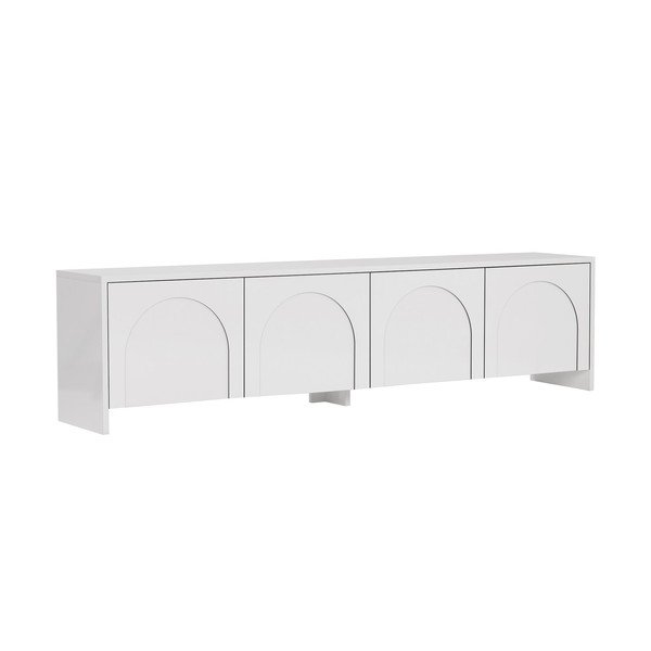 Fehér TV-állvány 180x45x32 cm Aurelia – Kalune Design