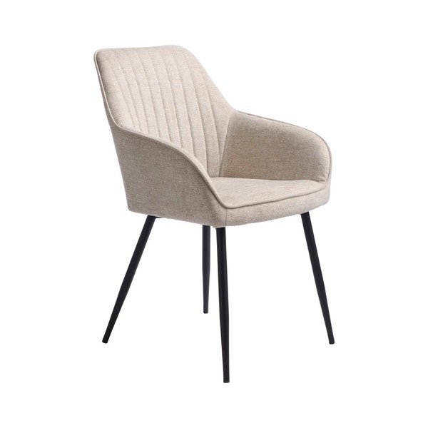 Bézs kárpitozott karfás étkezőfotel Nolan – Unique Furniture