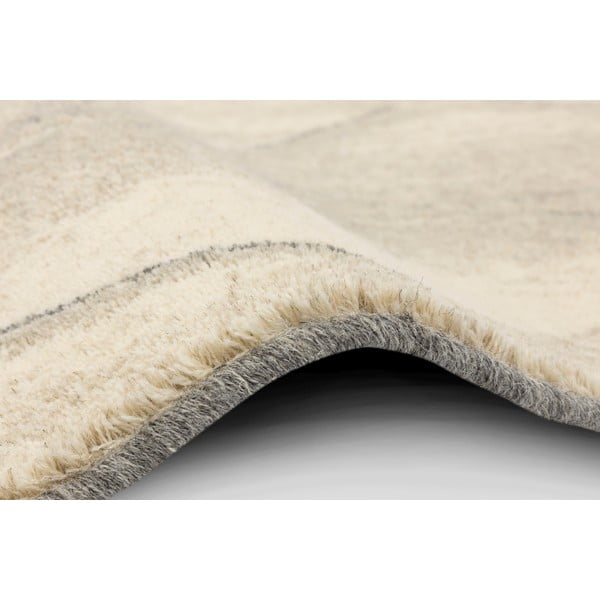 Krémszínű gyapjú szőnyeg 133x180 cm Colette – Agnella-image-2