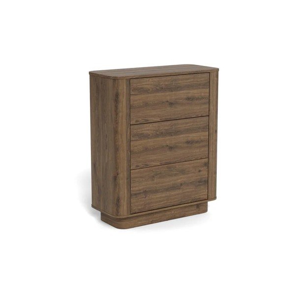 Sötét natúr színű komód tölgyfa dekorral 90x107x40 cm Atmore – Actona