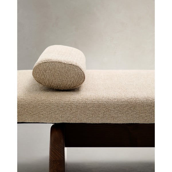 Bézs-sötét natúr színű zsenília heverő (variálható sarok) Topaz – Kave Home-image-3