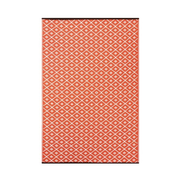 Karma narancssárga-fehér, kültérre is alkalmas, kétoldalas szőnyeg, 120 x 180 cm - Green Decore