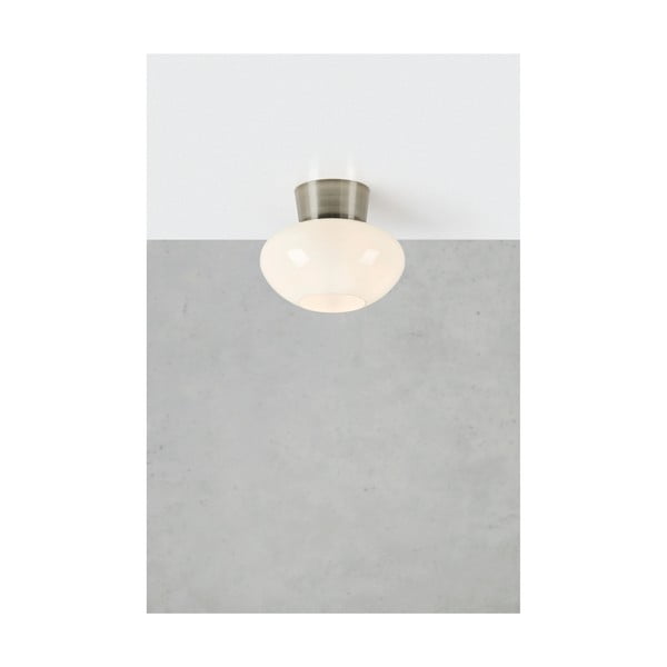 Fehér-ezüstszínű mennyezeti lámpa üveg búrával Malaga – Markslöjd-image-1