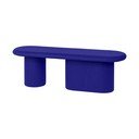 Kék gyapjú párnázott pad Rull – noo.ma