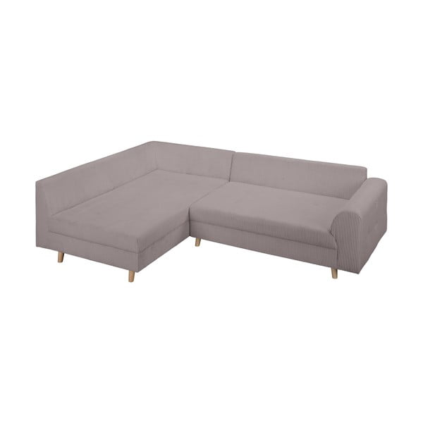 Szürke kordbársony sarokkanapé (bal oldali) Ariella – Ropez-image-4
