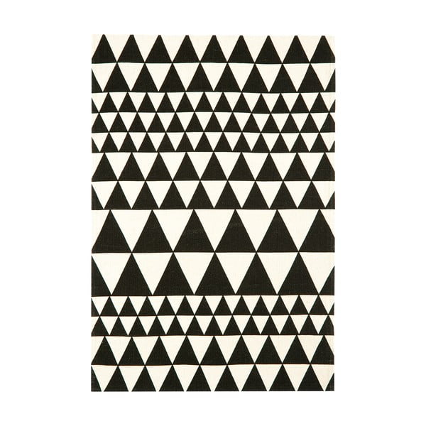 Triangles fekete-fehér szőnyeg, 160 x 230 cm - Asiatic Carpets