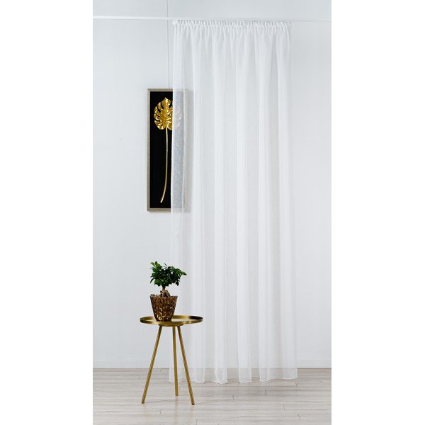 Fehér fényáteresztő függöny 140x245 cm Perseide – Mendola Fabrics-image-1
