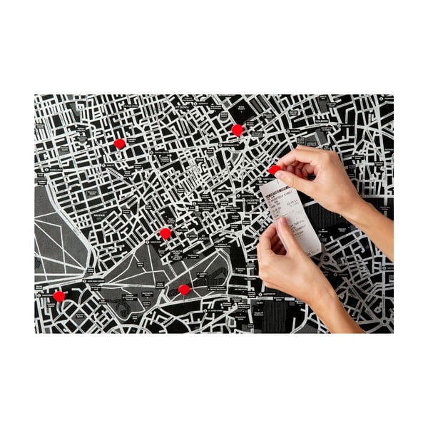 Pin World fekete falitérkép, 126 x 68 cm - Palomar-image-4