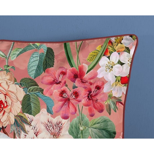 Flowery narancssárga organikus pamut egyszemélyes ágyneműhuzat, 140 x 220 cm - Descanso-image-3