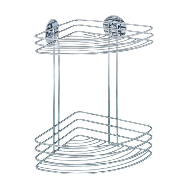 Turbo öntapadós kétszintes sarokpolc, 20 x 26,5 cm - Wenko-image-1