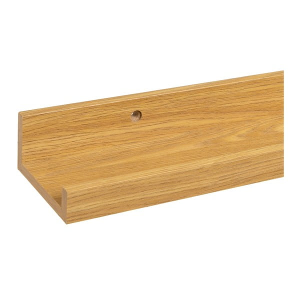 Natúr színű fali polc tölgyfa dekorral, képekhez  80 cm – Casa Selección-image-2