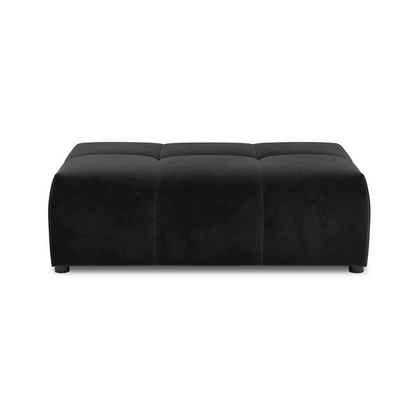 Fekete bársony kanapé modul Rome Velvet - Cosmopolitan Design-image-2