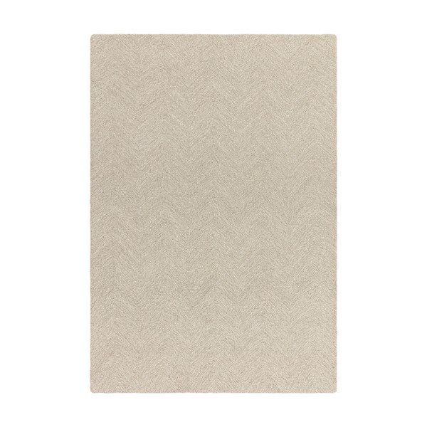 Krémszínű kézi szövésű gyapjúkeverék szőnyeg 120x170 cm Theodore Chevron – Asiatic Carpets