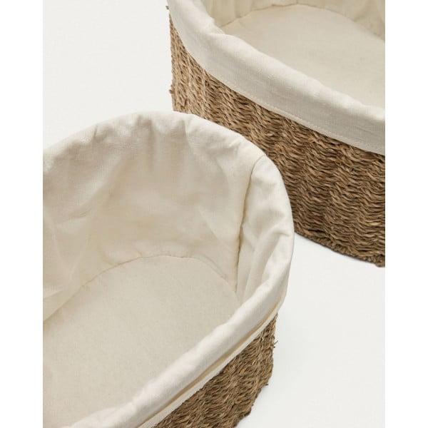 Tengerifű tárolókosár szett 2 db-os 35x25x25 cm Tossa – Kave Home-image-4