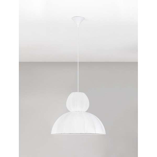 Matt fehér textil függőlámpa ø 50 cm Delina – Nova Luce-image-3