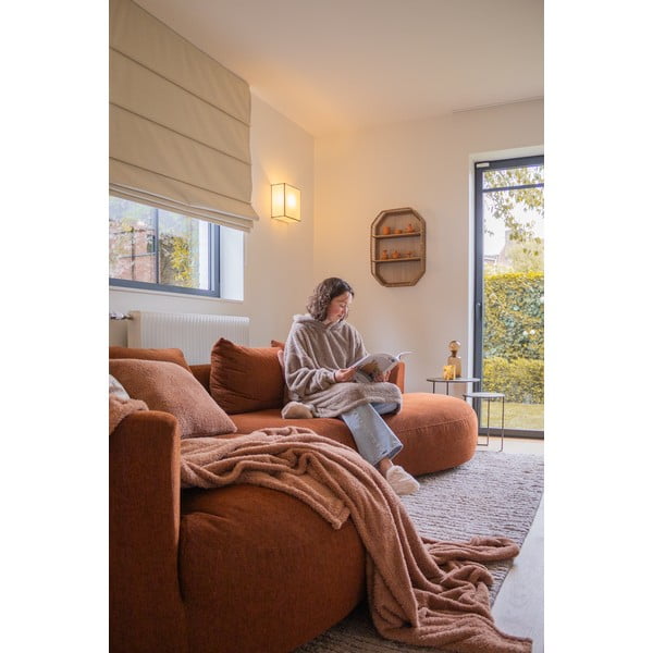 Barna mikroplüss takaró 150x200 cm Cocoon – Tiseco Home Studio-image-1