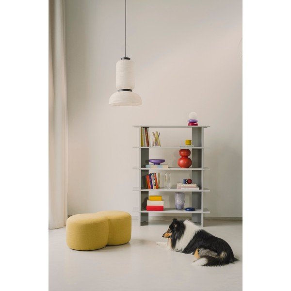 Világosszürke fém könyvespolc 120x156x37 cm Hes – noo.ma-image-1