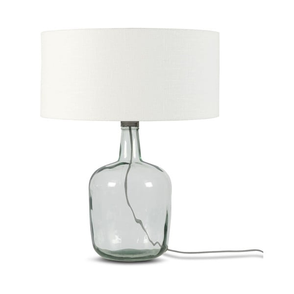 Murano fehér asztali lámpa újrahasznosított üvegből, ⌀ 47 cm - Good&Mojo
