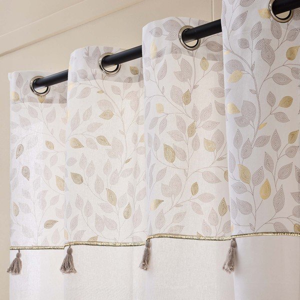 Fehér pamutkeverék függöny 140x240 cm Duchesse – douceur d'intérieur-image-2