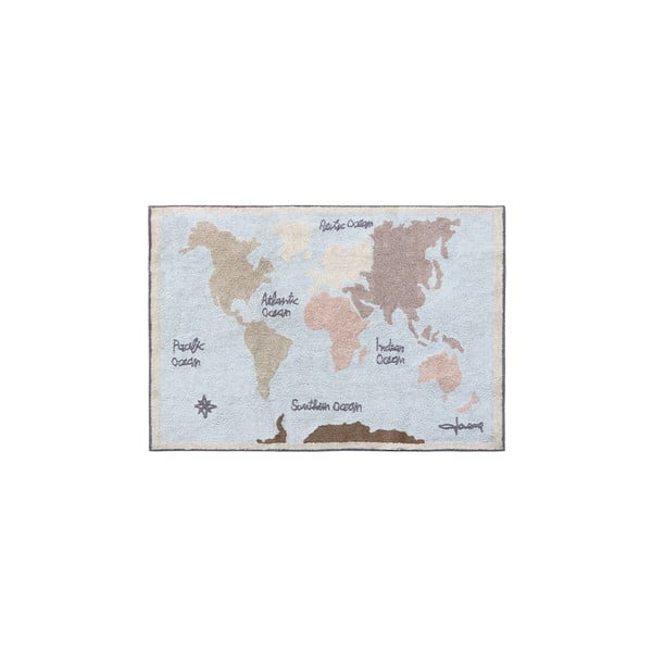 Mosható kézi szövésű pamut gyerek szőnyeg 140x200 cm Vintage Map – Lorena Canals