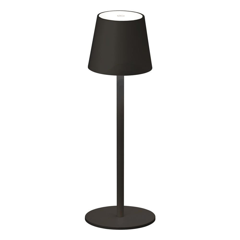 Fekete LED szabályozható-mozgásérzékelős asztali lámpa fém búrával (magasság 38 cm) Tropea Fischer & Honsel