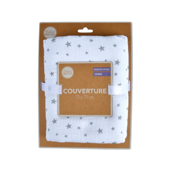 Fehér muszlin gyerek takaró 75x75 cm – Bébé Douceur-image-1