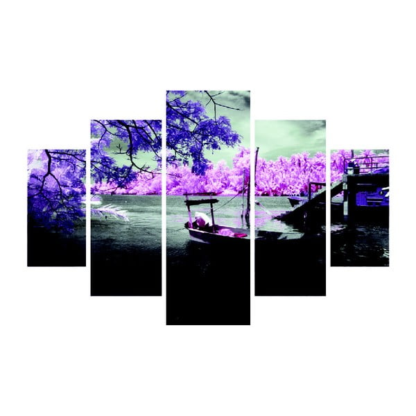 Purple Water többrészes kép, 92 x 56 cm