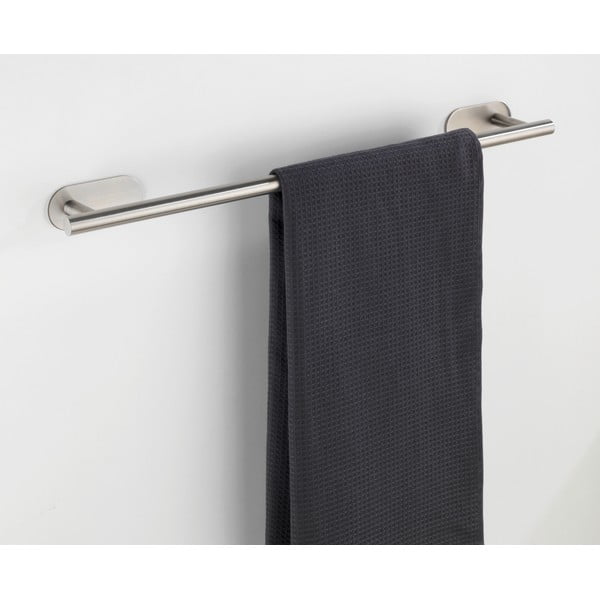 Matt ezüstszínű öntapadós rozsdamentes acél törölközőtartó Orea Uno – Wenko-image-1
