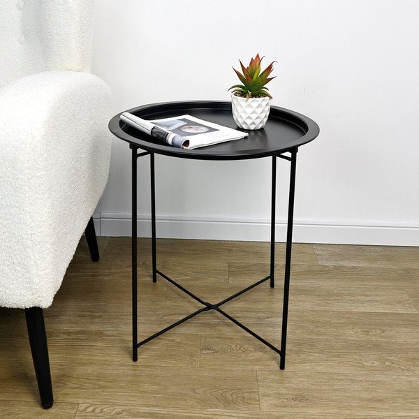 Fém kerek tárolóasztal ø 47 cm Hilmar – Yes Everyday-image-2