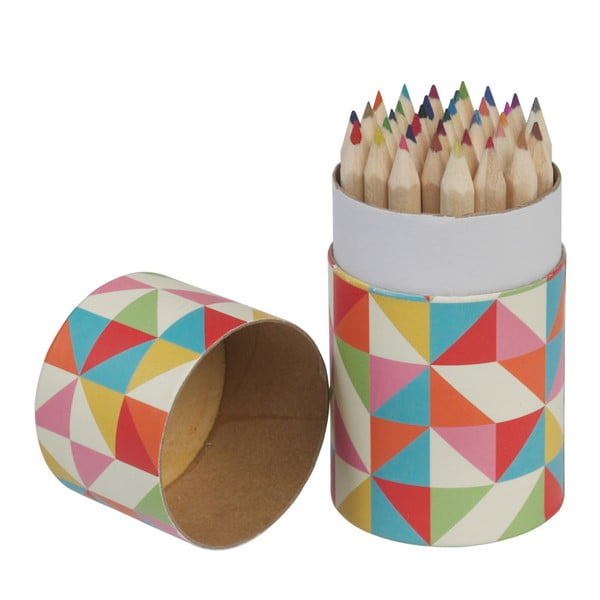 Multicolour Geometric színes ceruzakészlet, 36 darabos - Rex London