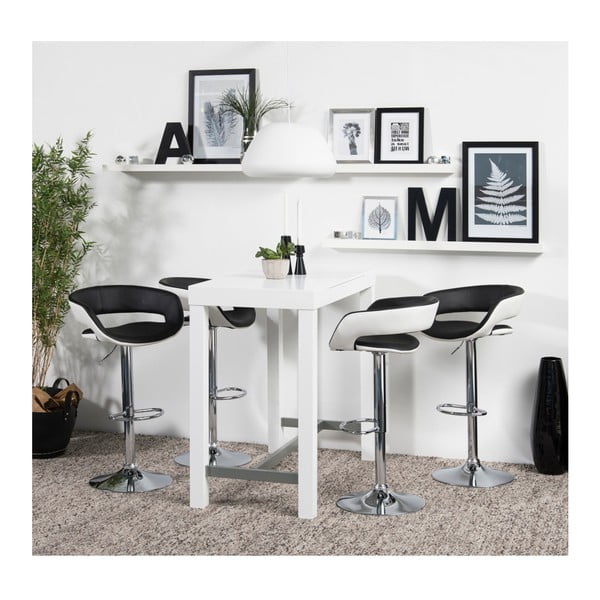 Grace 2 db fekete-fehér bárszék - Actona-image-3