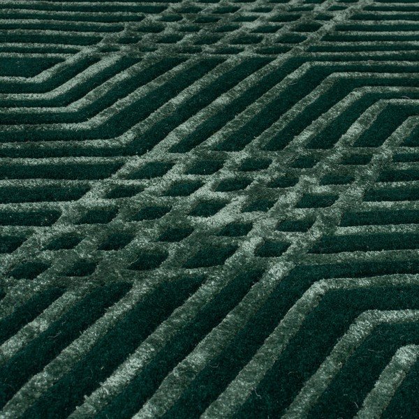Diamonds zöld gyapjú szőnyeg, 160 x 230 cm - Flair Rugs-image-2
