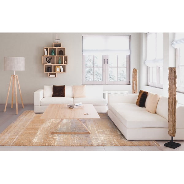 Barna gyapjú szőnyeg 133x180 cm Layers – Agnella-image-1