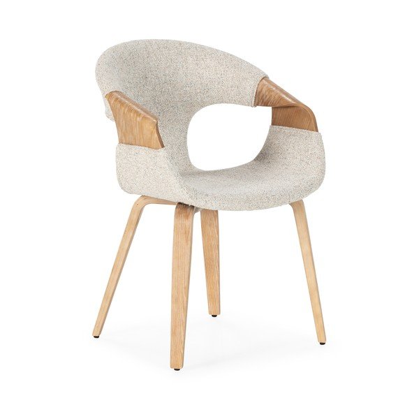 Bézs kárpitozott karfás étkezőfotel szett 2 db-os Elif – MOME