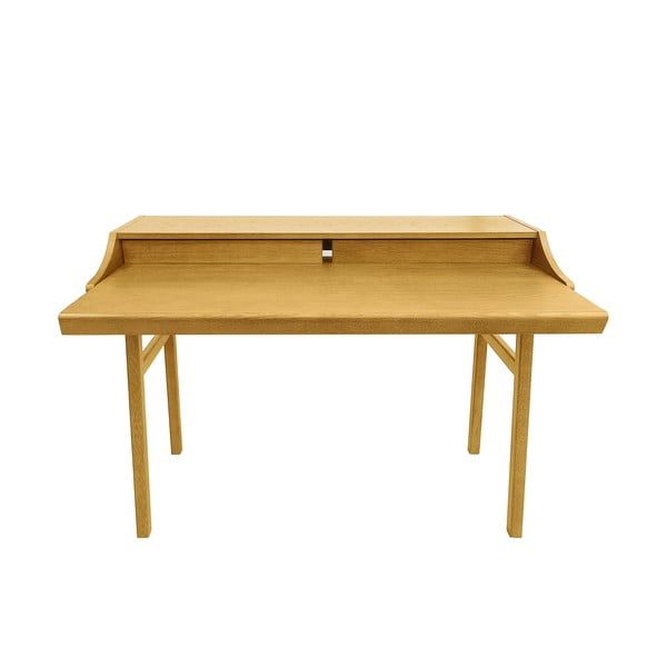 Szekreter típusú íróasztal tölgyfa dekorral 44x115 cm Carteret – Woodman-image-3