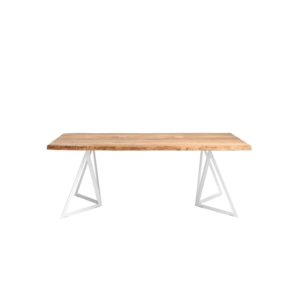 Sherwood étkezőasztal tölgyfa asztallappal, 180 x 90 cm - Custom Form