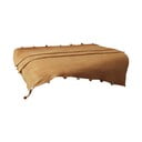 Mustársárga fleece ágytakaró 150x200 cm Pom Pom – Mijolnir
