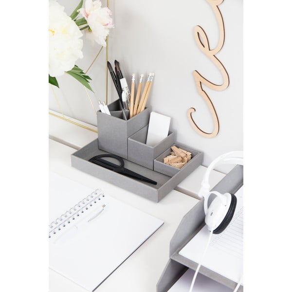 Lena szürke 4 részes asztali írószertartó - Bigso Box of Sweden-image-1