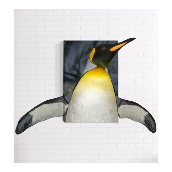 Penguin 3D fali kép, 40 x 60 cm - Mosticx