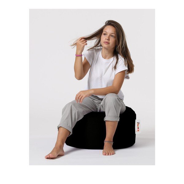 Fekete kerti puff Round – Floriane Garden-image-2