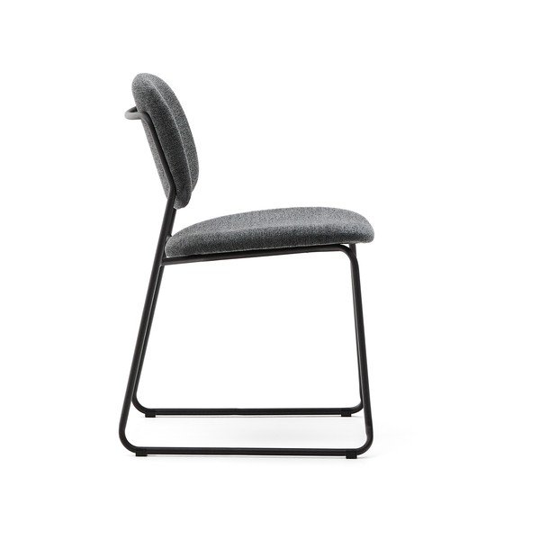 Sötétszürke fém rakásolható étkezőszék Meli – Kave Home-image-3