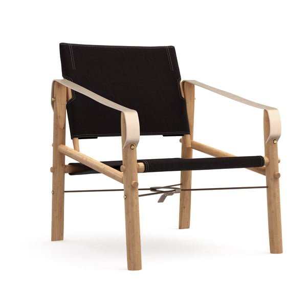 Nomad fekete kinyitható fotel Moso-bambusz szerkezettel - We Do Wood