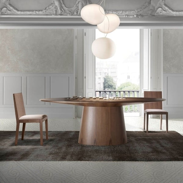 Luis ovális étkezőasztal diófa furnérból - Ángel Cerdá-image-3