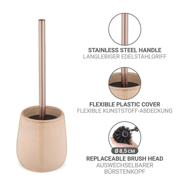 Bézs kerámia WC-kefe Sirmione – Wenko-image-3