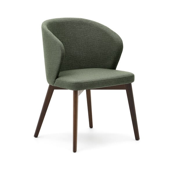 Sötétzöld kárpitozott étkezőfotel Darice – Kave Home