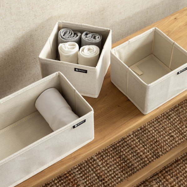 Textil fiókrendszerező készlet 3 db-os Soft Storage – Bigso-image-3