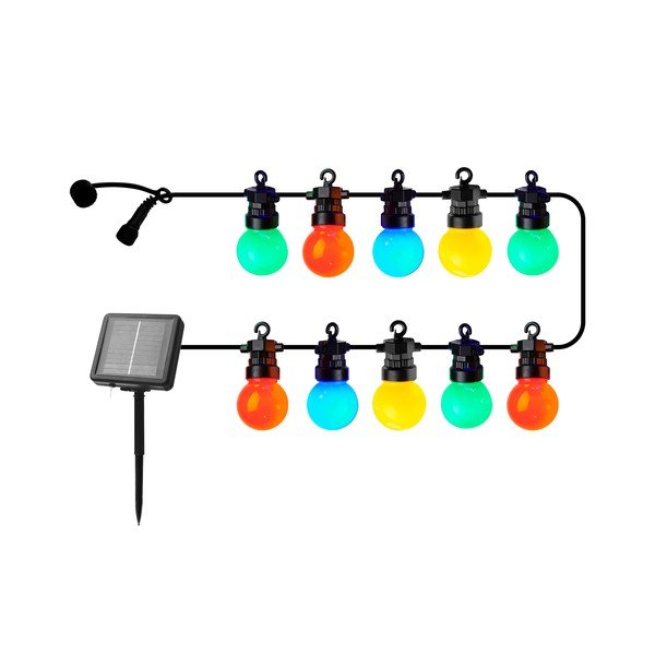 Napelemes fényfüzér, izzók száma 10 db-os hosszúság 300 cm Lucas Multi – Sirius