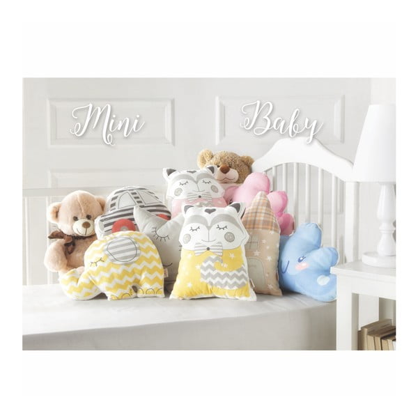 Pillow Toy Bear Cute barna pamutkeverék gyerekpárna, 22 x 30 cm - Mike & Co. NEW YORK-image-1