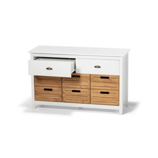 Ibiza fehér borovi fenyő komód, 8 fiókkal - Bonami Essentials-image-3