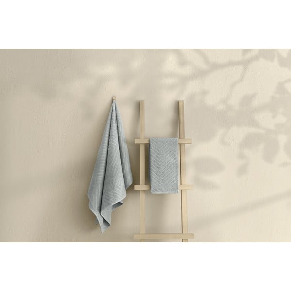 Világosszürke frottír pamut törölköző és fürdőlepedő készlet 2 db-os – Foutastic-image-1